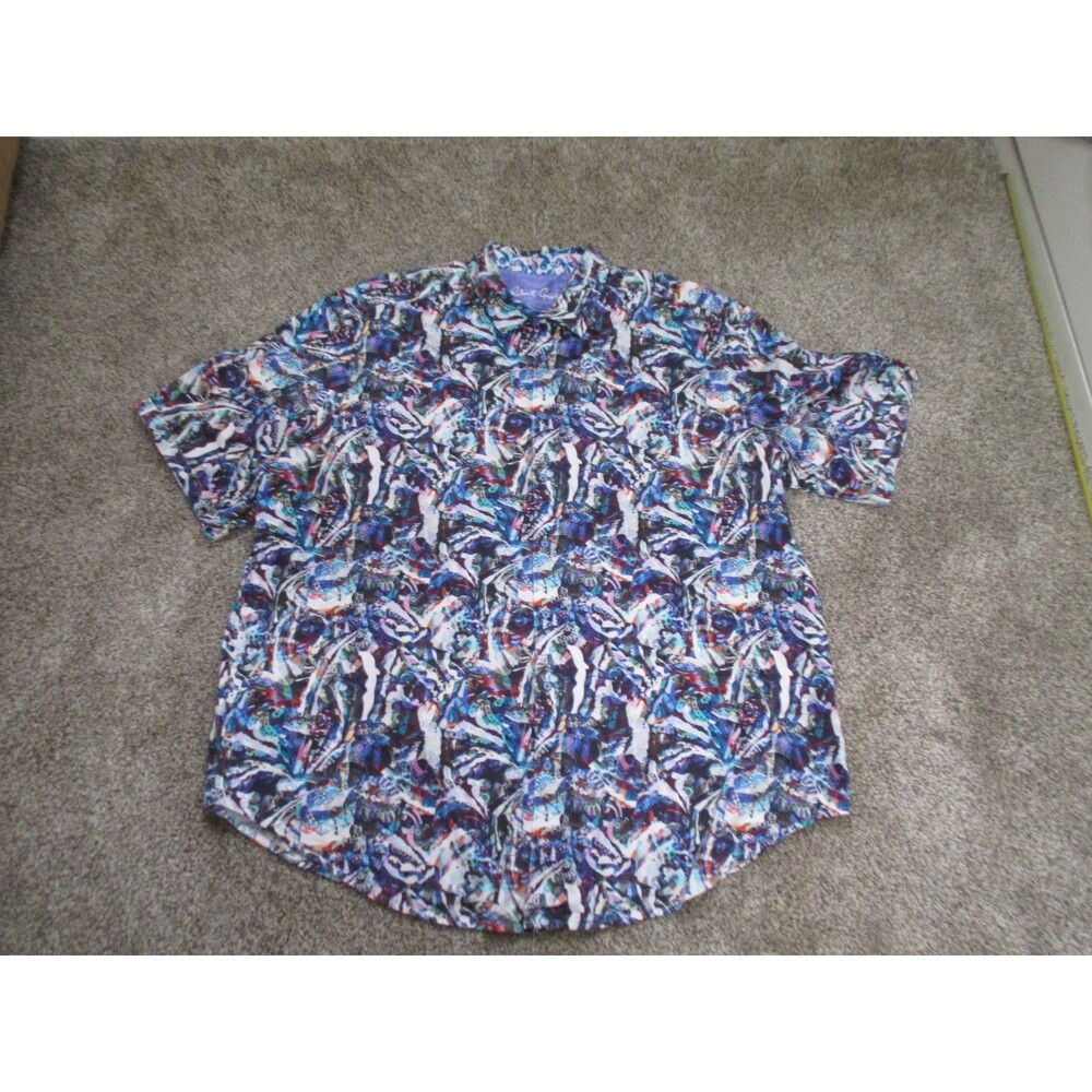 Robert Graham Shirt Mens 3XL Big Tall Multicolour Flip Cuff Button Up L Sleeves